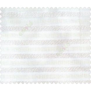 Horizontal Vertical Stripes self design embossed lines Yellow Cream color double width sheer curtain